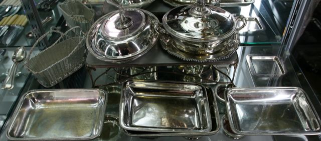 Appraisal: A large collection of silver plated items including a champagne