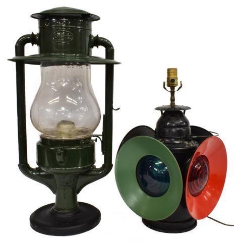 Appraisal: lot of Railroad lanterns thc comprising large Dietz Pioneer lantern