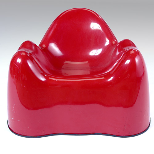 Appraisal: WENDELL CASTLE Molar chair in red molded fiberglass x x