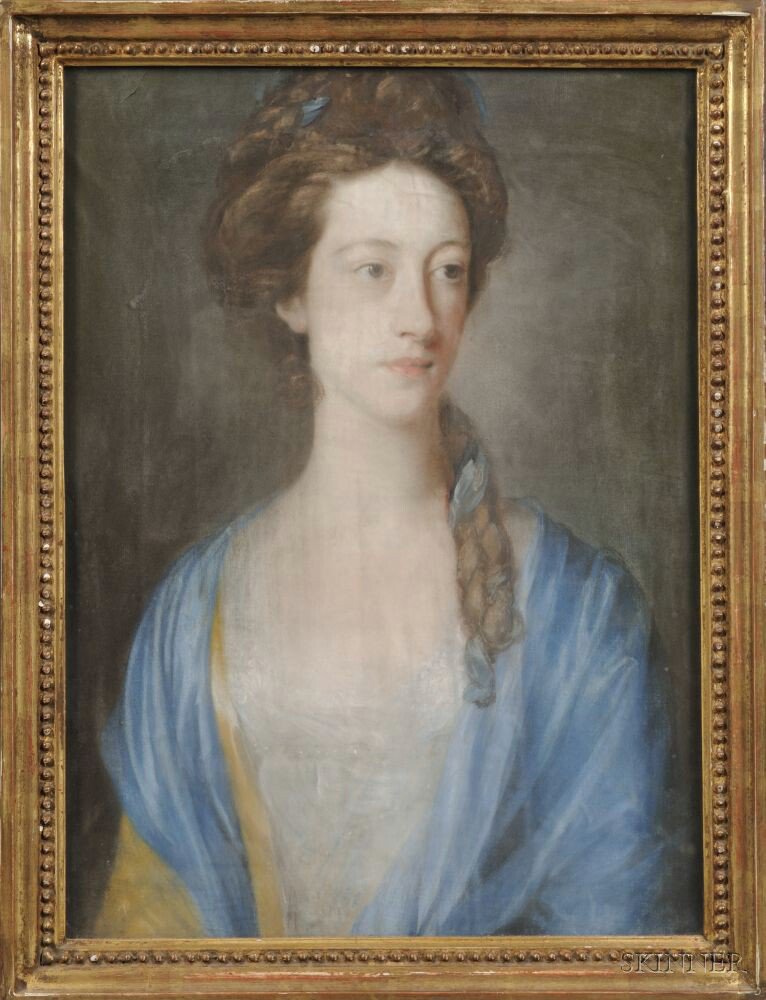 Appraisal: School of John Downman British - Lady in a Blue