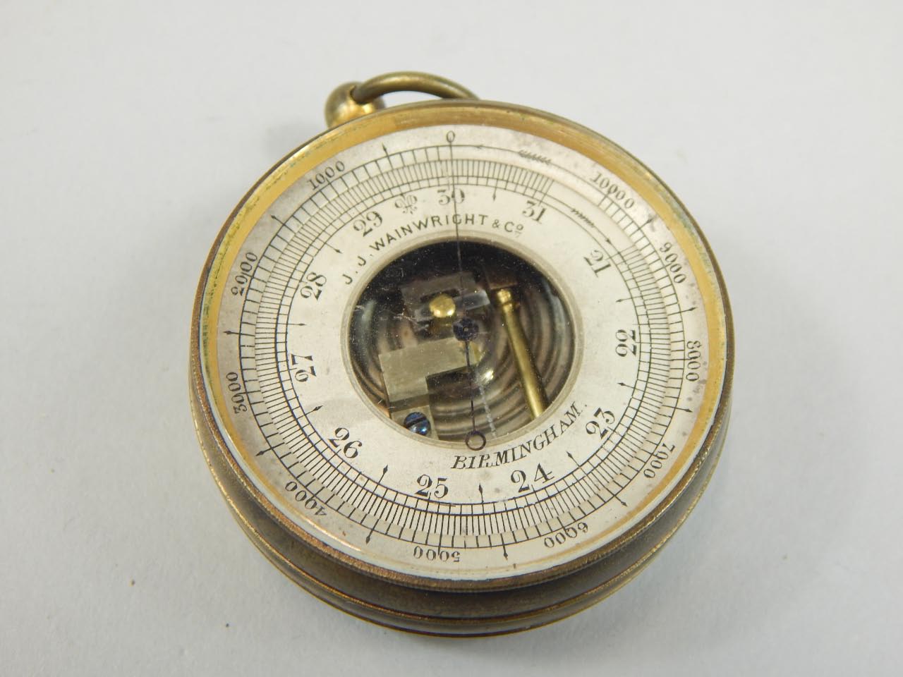 Appraisal: An early thC pocket barometer by J J Wainwright Co