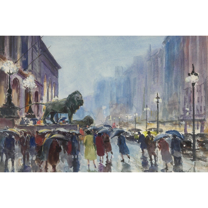 Appraisal: John Whorf American - Art Institute of Chicago c watercolor