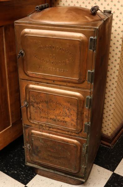 Appraisal: A COPPER COOKER DATED ONSITE AUCTION This on-site auction is