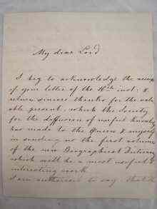 Appraisal: Royal interest A letter written and signed by Prince Albert