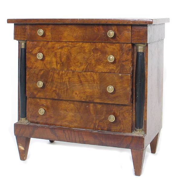 Appraisal: An Empire style miniature chest height in width in depth