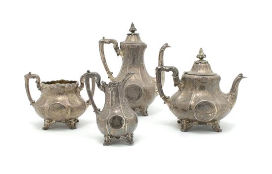 Appraisal: An English Silver Four Piece Tea and Coffee Service London