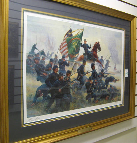 Appraisal: CIVIL WAR COLOR PRINT titled Raise the Colors and Follow