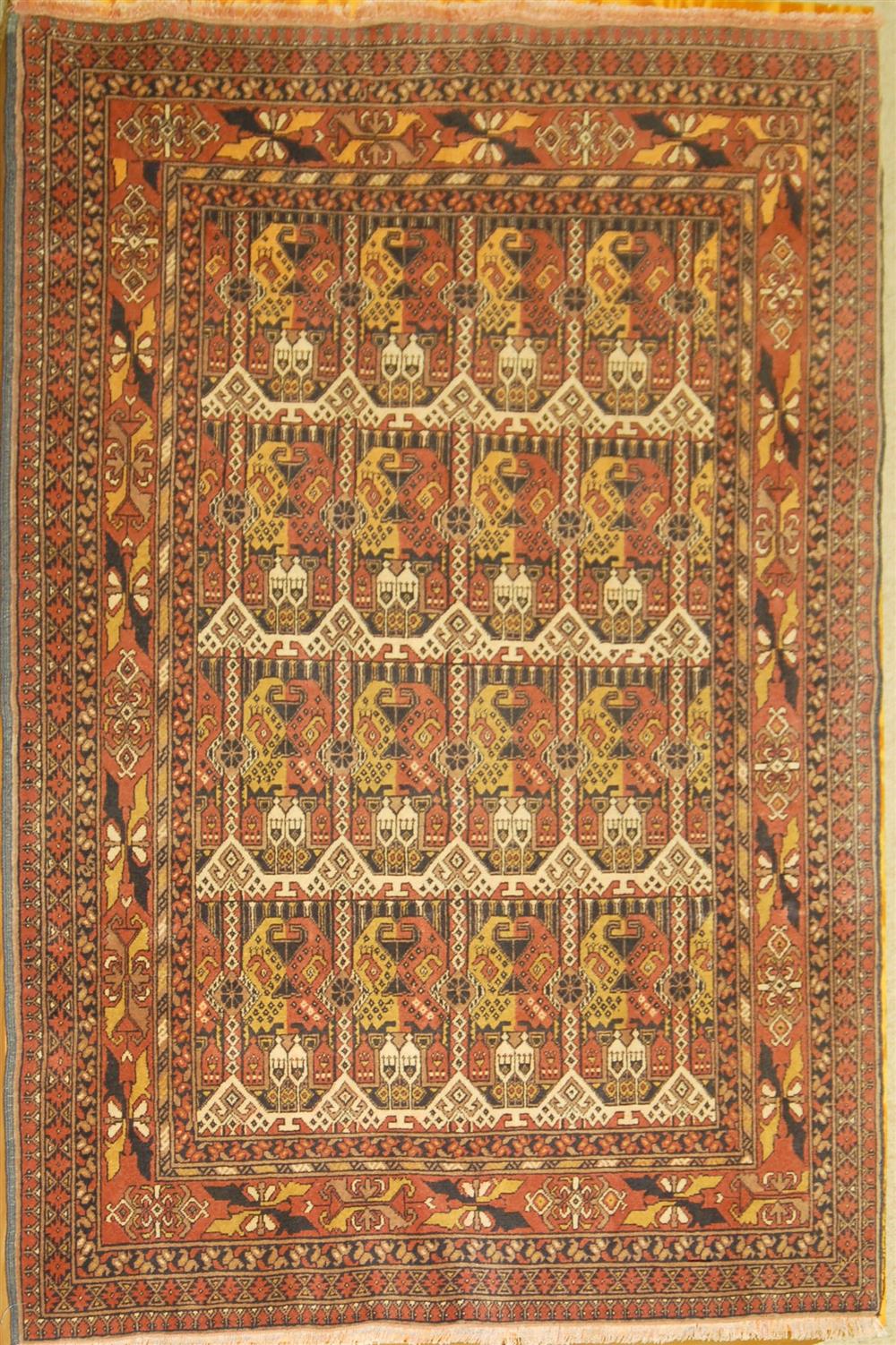 Appraisal: HANDMADE PERSIAN WOOL RUG woven of wool on cotton warp