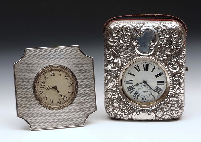 Appraisal: A LATE VICTORIAN SILVER MOUNTED WATCH STAND repouss decorated with