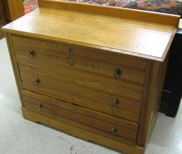 Appraisal: LATE VICTORIAN CHEST OF DRAWERS Eastlake influence American c The