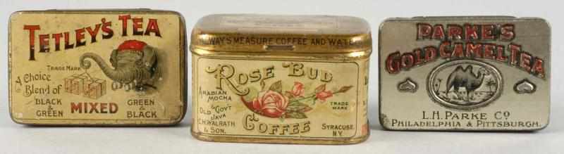 Appraisal: Lot of Various Pocket Tins Description Includes Rose Bud Coffee