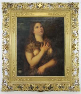 Appraisal: After Titian Penitent Magdalene Oil on Canva by th C