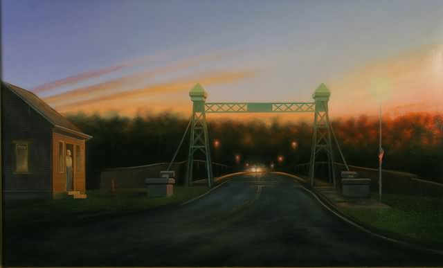 Appraisal: Riegelsville Bridge oil on board x SLR Vonbetzen titled verso