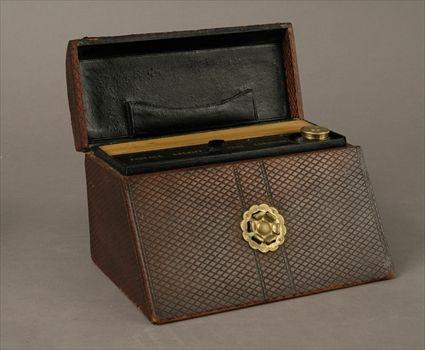 Appraisal: Victorian Embossed Leather Stationery Box x in