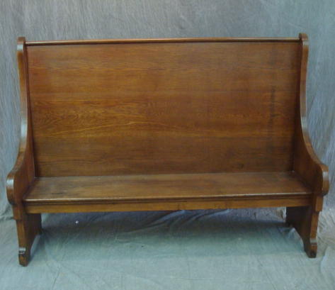 Appraisal: Oak Arts Crafts style bench From a Bronxville NY home