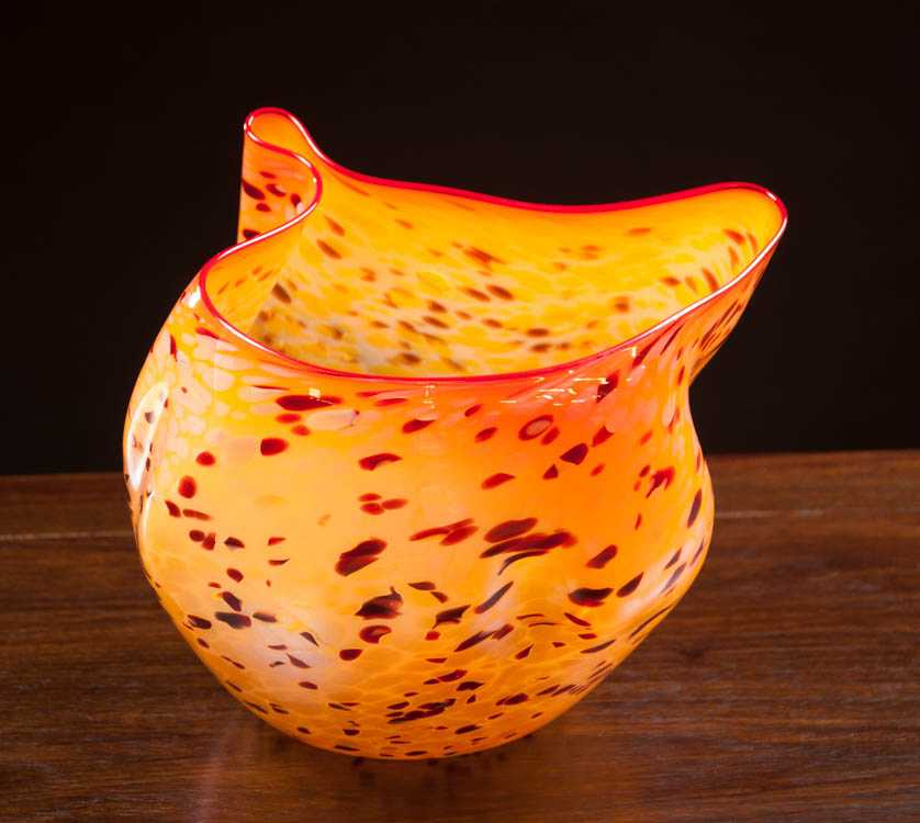 Appraisal: DALE CHIHULY ART GLASS MACCHIA American b free form orange