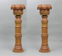 Appraisal: Impressive Marble Planters ca Early Mid th Century Striking pair