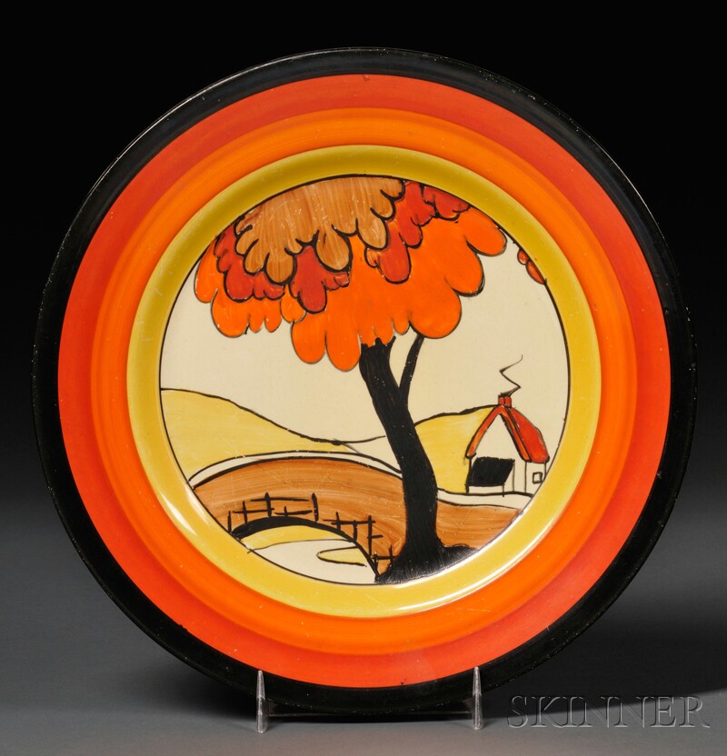 Appraisal: Clarice Cliff Bizarre Ware Plate England th century Newport Pottery