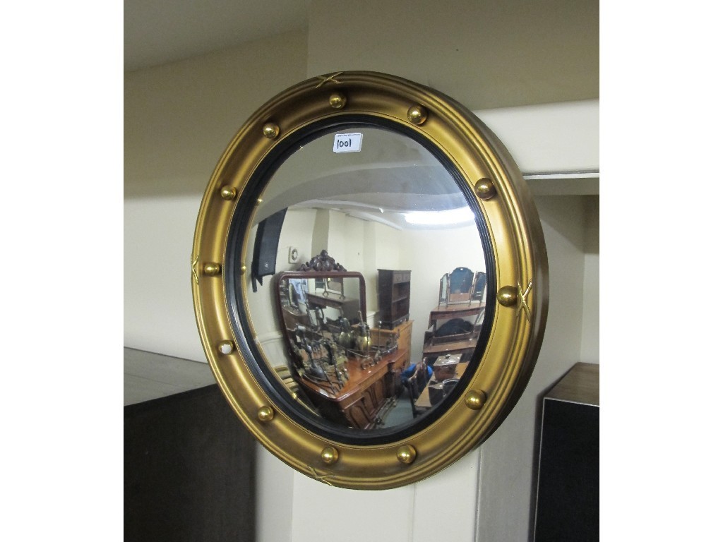 Appraisal: Convex circular wall mirror