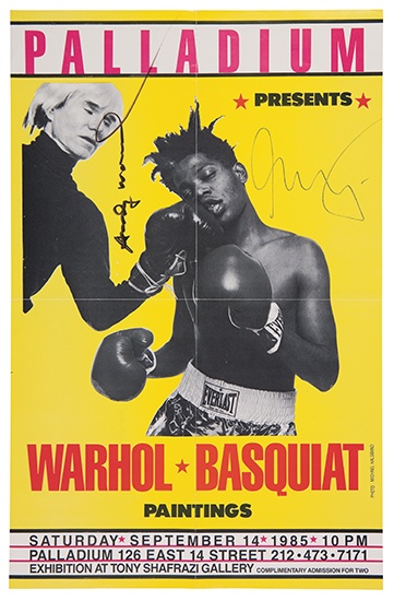 Appraisal: WARHOL ANDY AND BASQUIAT JEAN-MICHEL Signature by each the latter