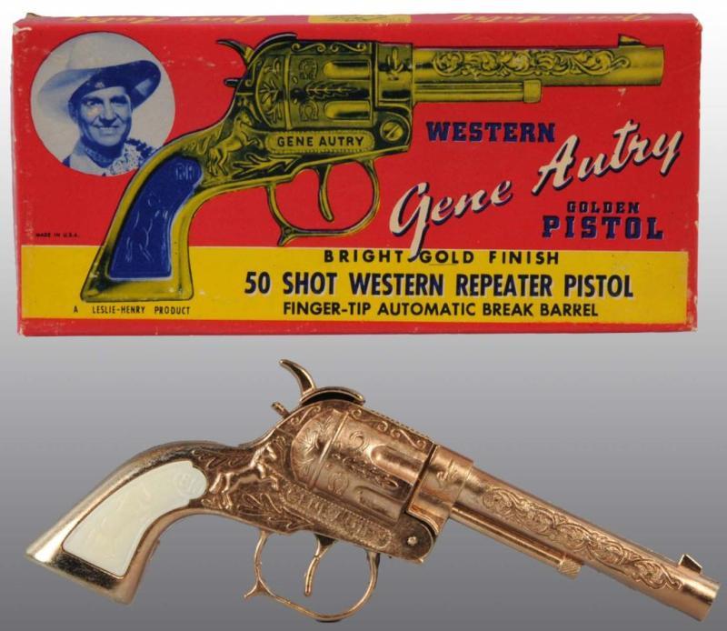 Appraisal: Gene Autry -Shot Western Repeater Toy Cap Gun Description Gun