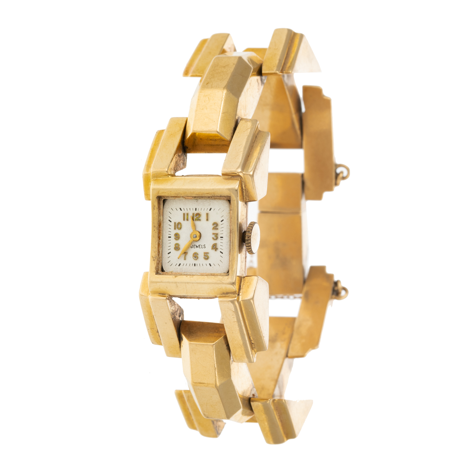 Appraisal: A RETRO JEWELS WRIST WATCH IN K K yellow gold