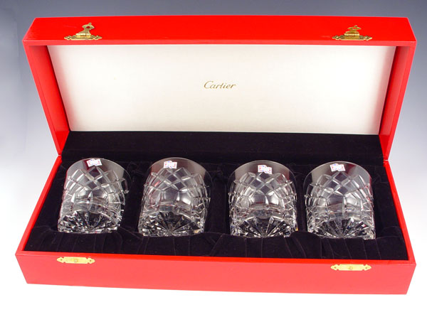 Appraisal: CARTIER CRYSTAL TUMBLER SET IN ORIGINAL BOX cut glass tumblers