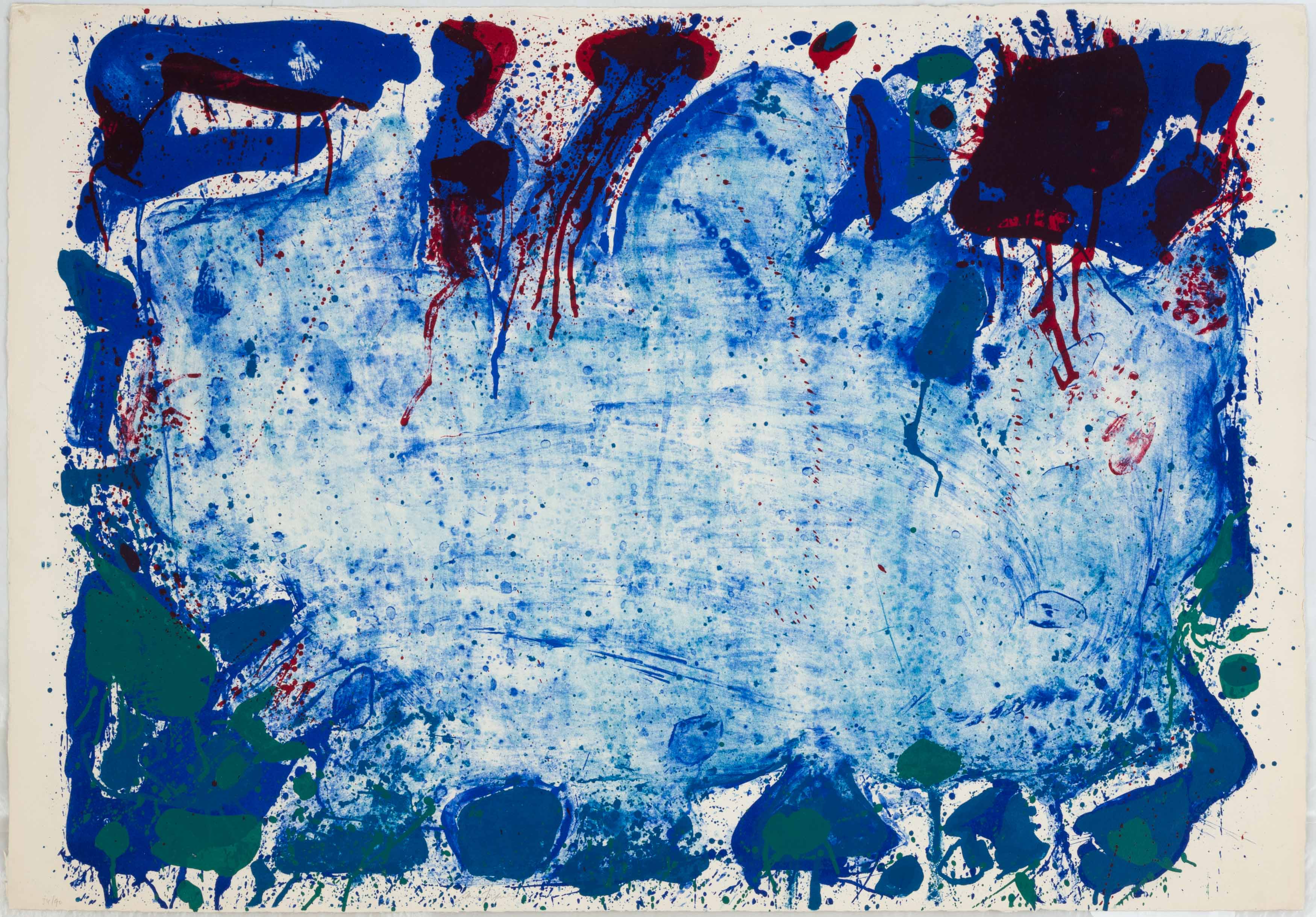 Appraisal: SAM FRANCIS AMERICAN - HAPPY DEATH STONE Lithograph on paper