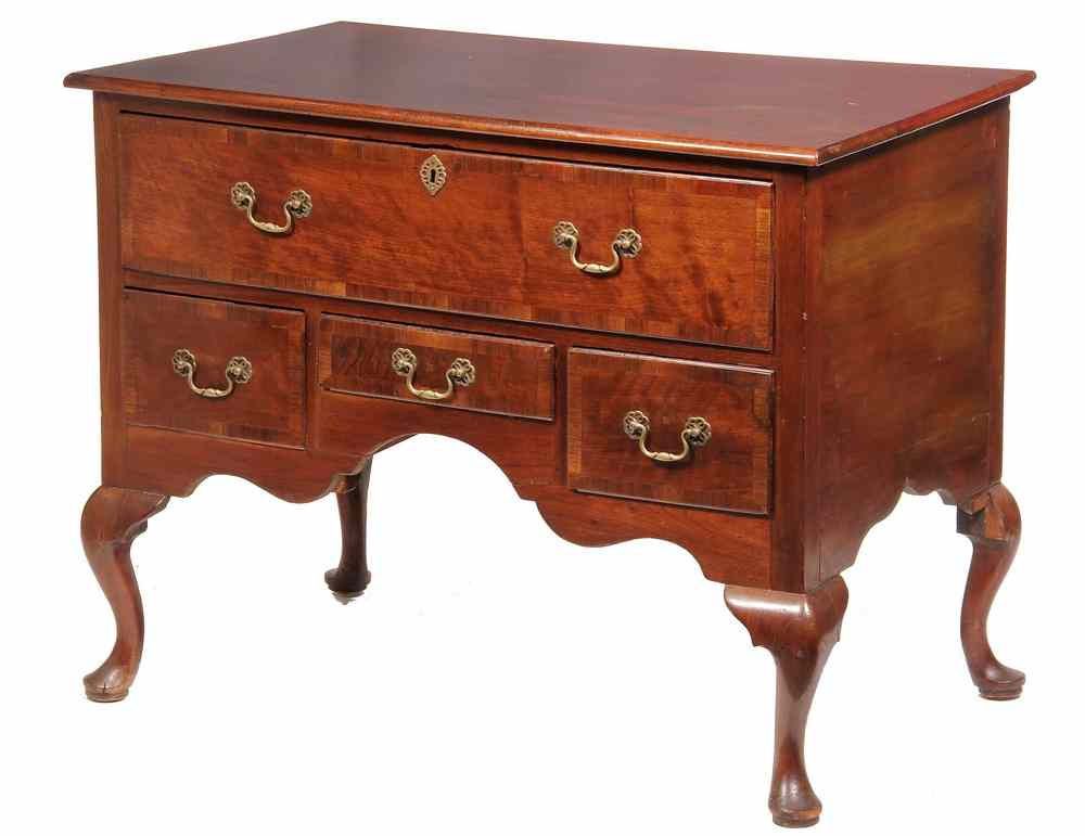 Appraisal: QUEEN ANNE LOWBOY - Mahogany Queen Anne Period Lowboy with