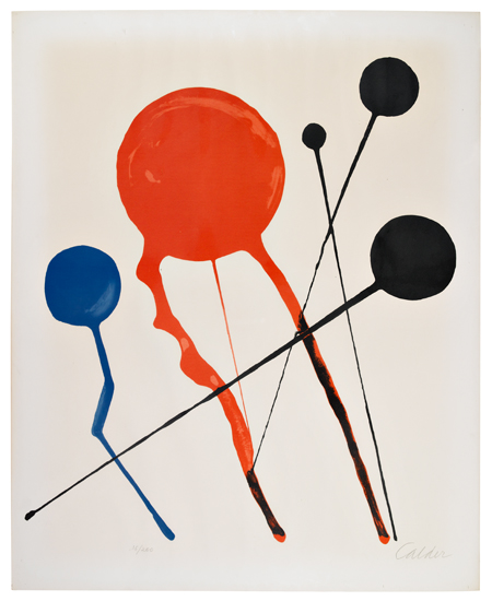 Appraisal: ALEXANDER CALDER Composition Balloons Color lithograph on cream wove paper