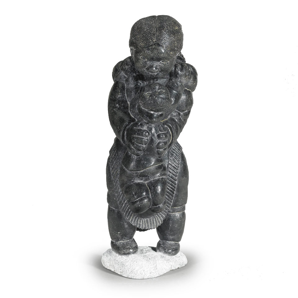 Appraisal: JOHNNY INUKPUK - E - Inukjuak MOTHER EMBRACING HER CHILD