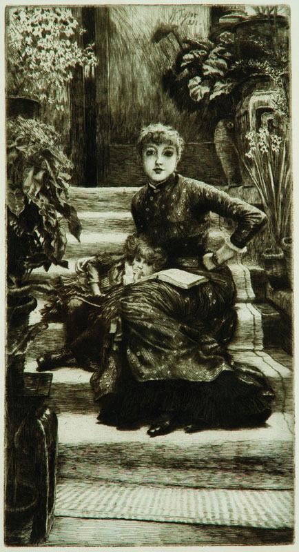 Appraisal: James Jacques Joseph Tissot - The elder sister Etching x