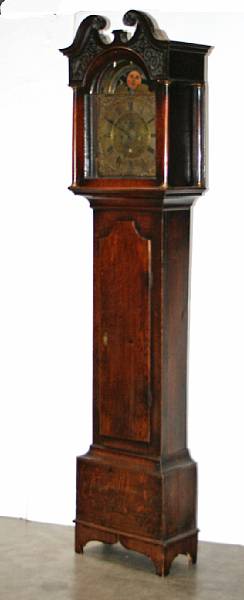 Appraisal: A George III oak tall case clock third quarter th