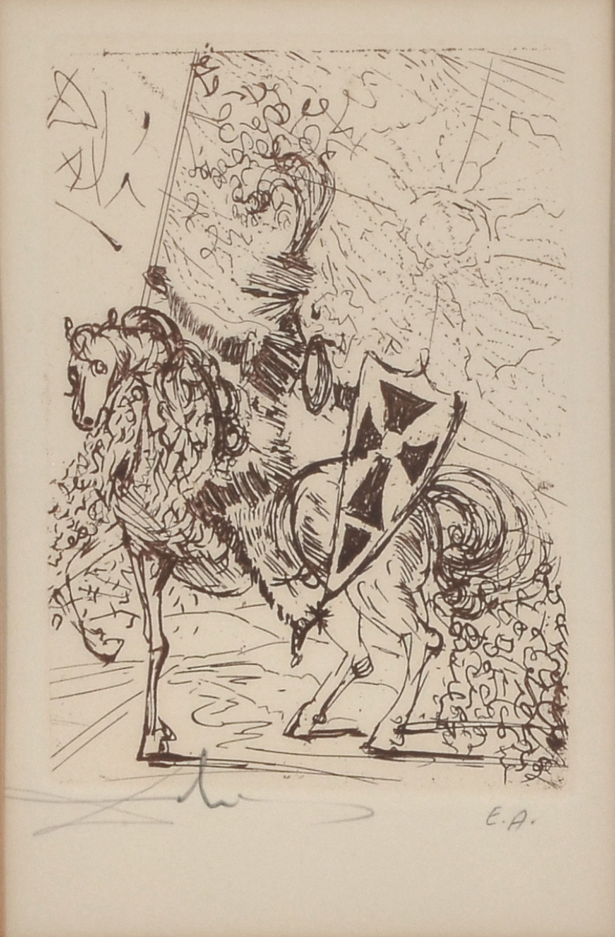 Appraisal: DALI Salvador Spanish - ''El Cid'' Wood Engraving sight size