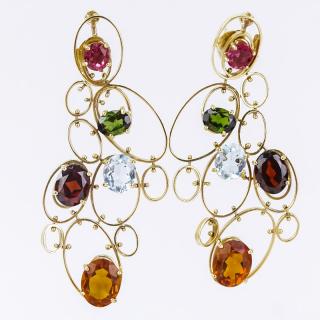 Appraisal: Attributed to H Stern Vintage Multi Gemstone and Karat Yellow