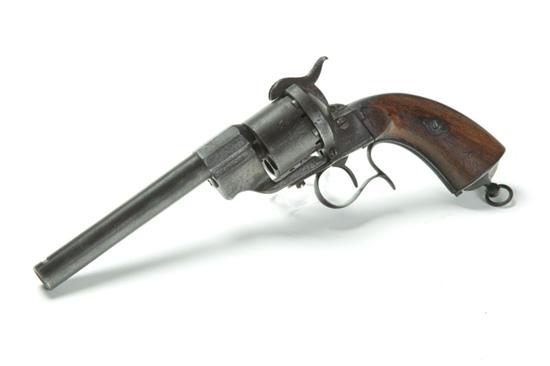 Appraisal: CIVIL WAR-ERA PINFIRE REVOLVER Marked ''LF '' probably Lefaucheux caliber