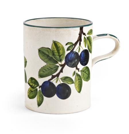 Appraisal: A large Wemyss mug circa decorated with damsons impressed mark