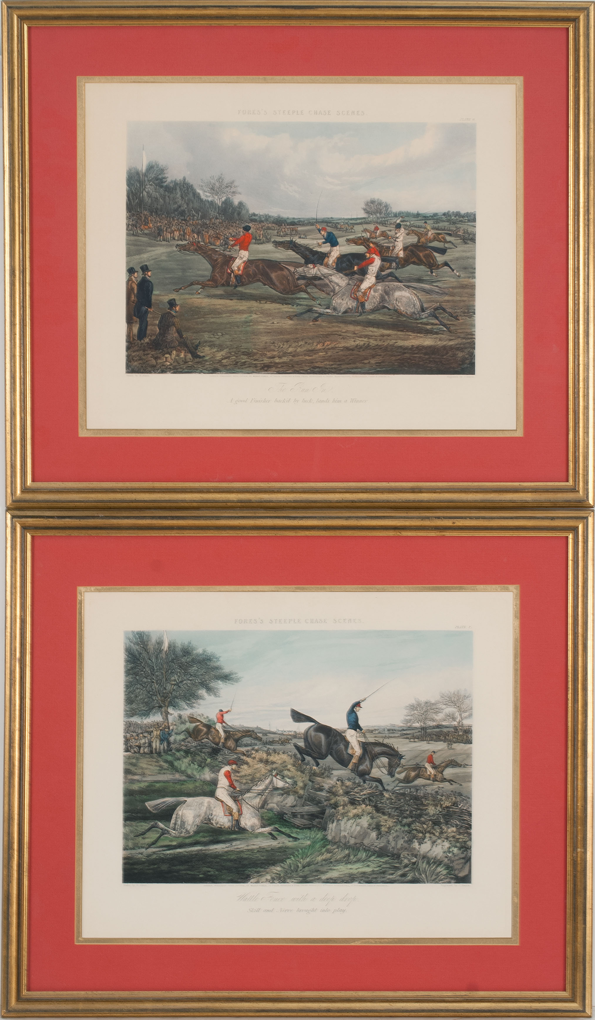 Appraisal: PAIR OF FRAMED COLORED ENGRAVINGS AFTER H ALKEN From Fores's