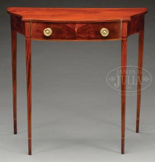 Appraisal: FINE DIMINUTIVE FEDERAL INLAID MAHOGANY SERVER FINE DIMINUTIVE FEDERAL INLAID