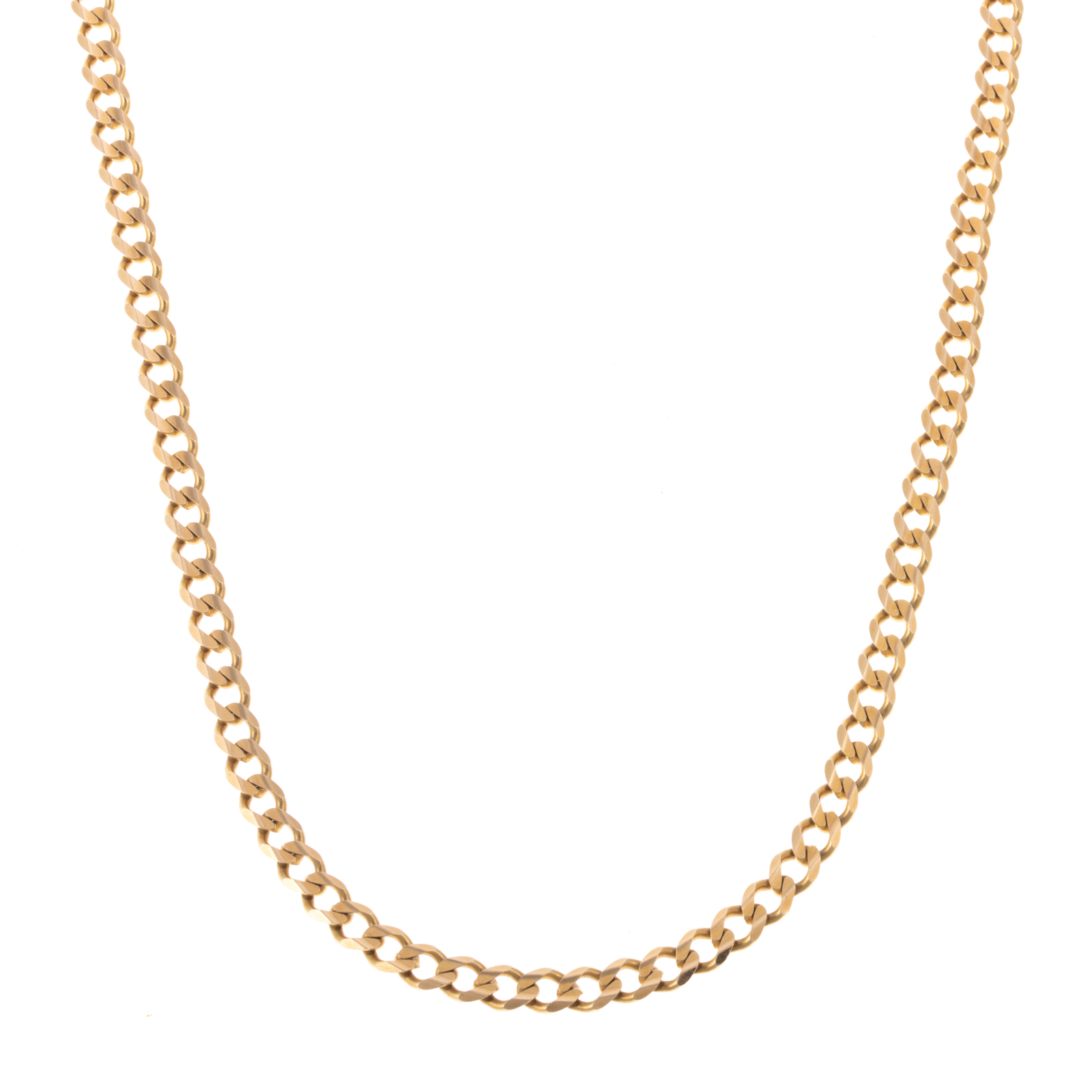 Appraisal: A HEAVY CURB LINK NECKLACE IN K K yellow gold