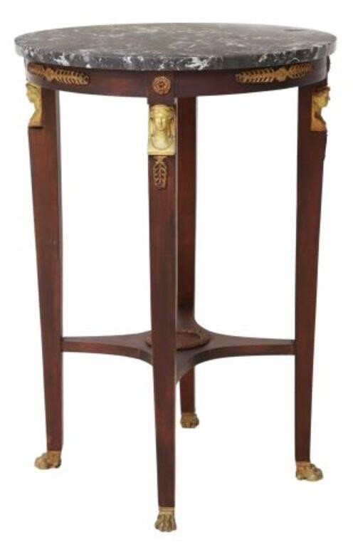 Appraisal: French Empire style mahogany pedestal table late th c having