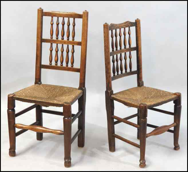 Appraisal: ASSEMBLED SET OF SEVEN SPINDLEBACK SIDE CHAIRS th Century Condition