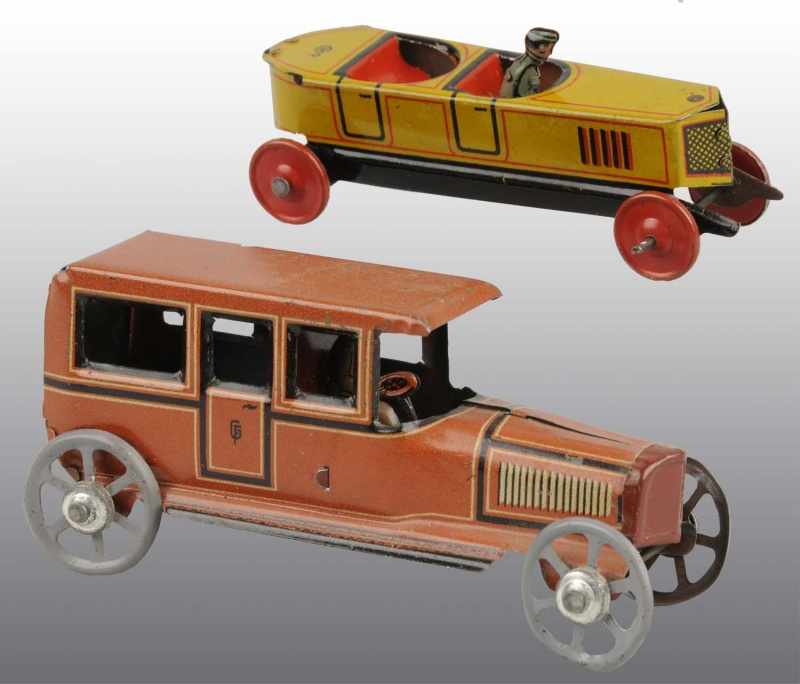 Appraisal: Lot of Tin Litho Automobile Penny Toys Description German Includes