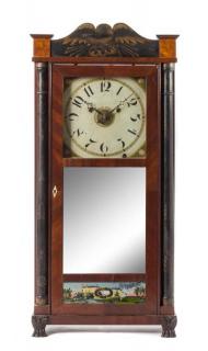 Appraisal: An American Mahogany Shelf Clock Height x width x depth