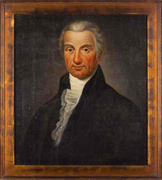 Appraisal: Portrait of Thomas Paine th centuryoil on canvas lined unsigned