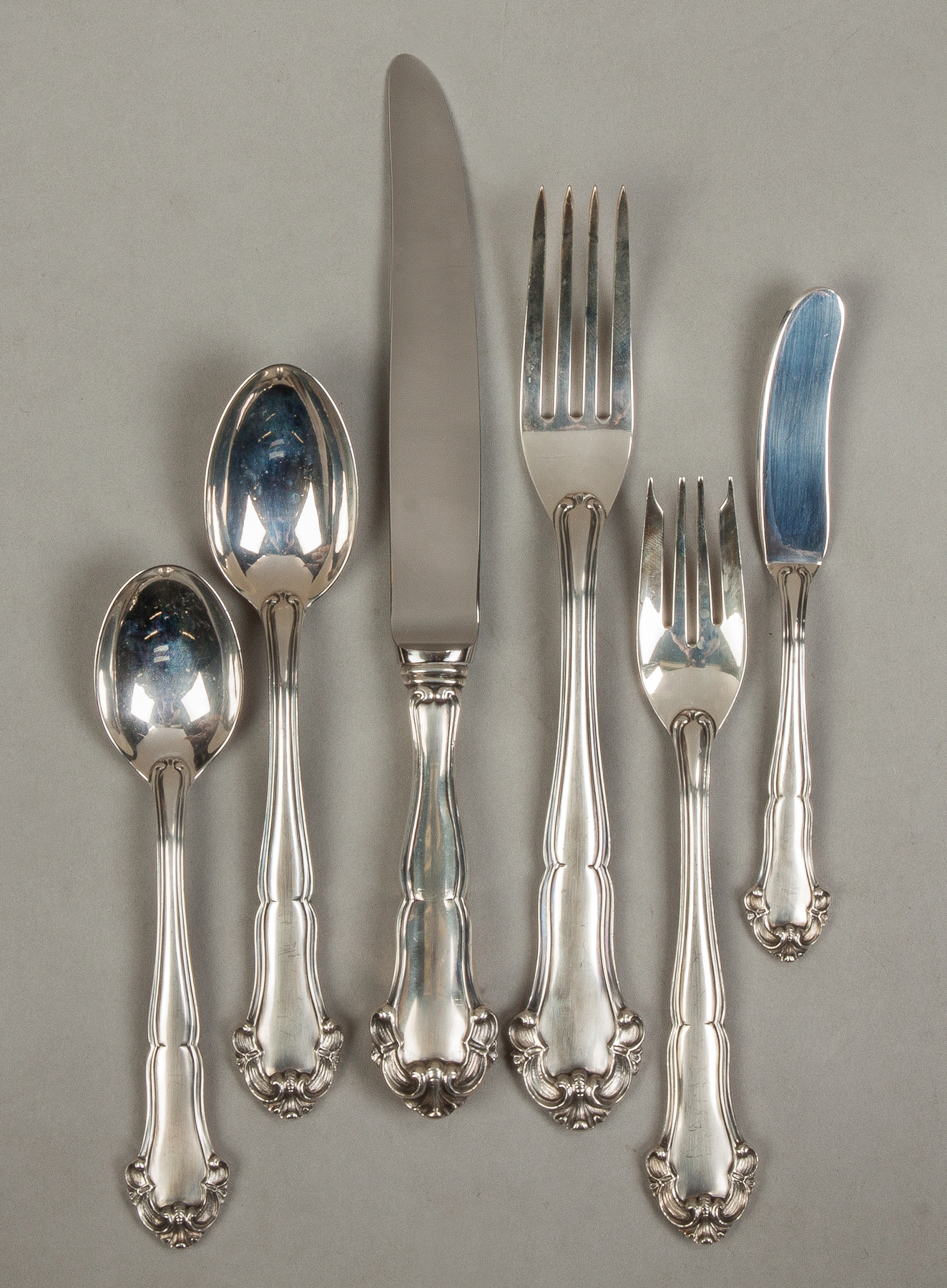 Appraisal: Buccellati Italian Sterling Silver Flatware Grande Imperiale Pattern Service for