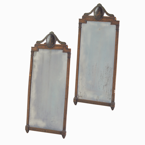 Appraisal: Pair of Adams-style mirrors in mahogany frames Each tall