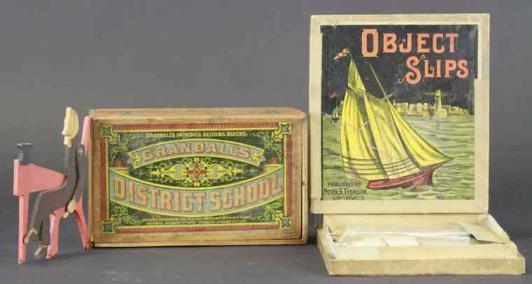 Appraisal: a LOT OF TWO EARLY WOOD AND PAPER GAMES Lot