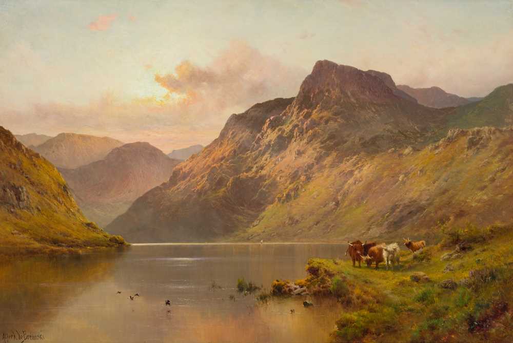 Appraisal: ALFRED DE BREANSKI SENIOR BRITISH - LOCH ETIVE Signed oil