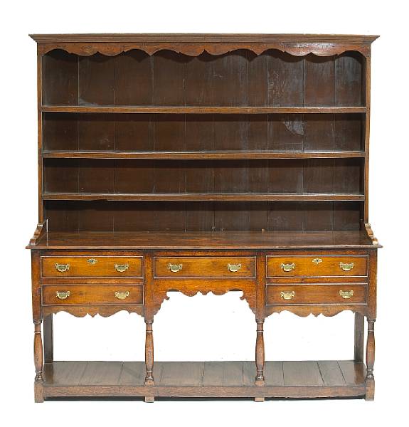 Appraisal: A George III oak dresser fourth quarter th century The